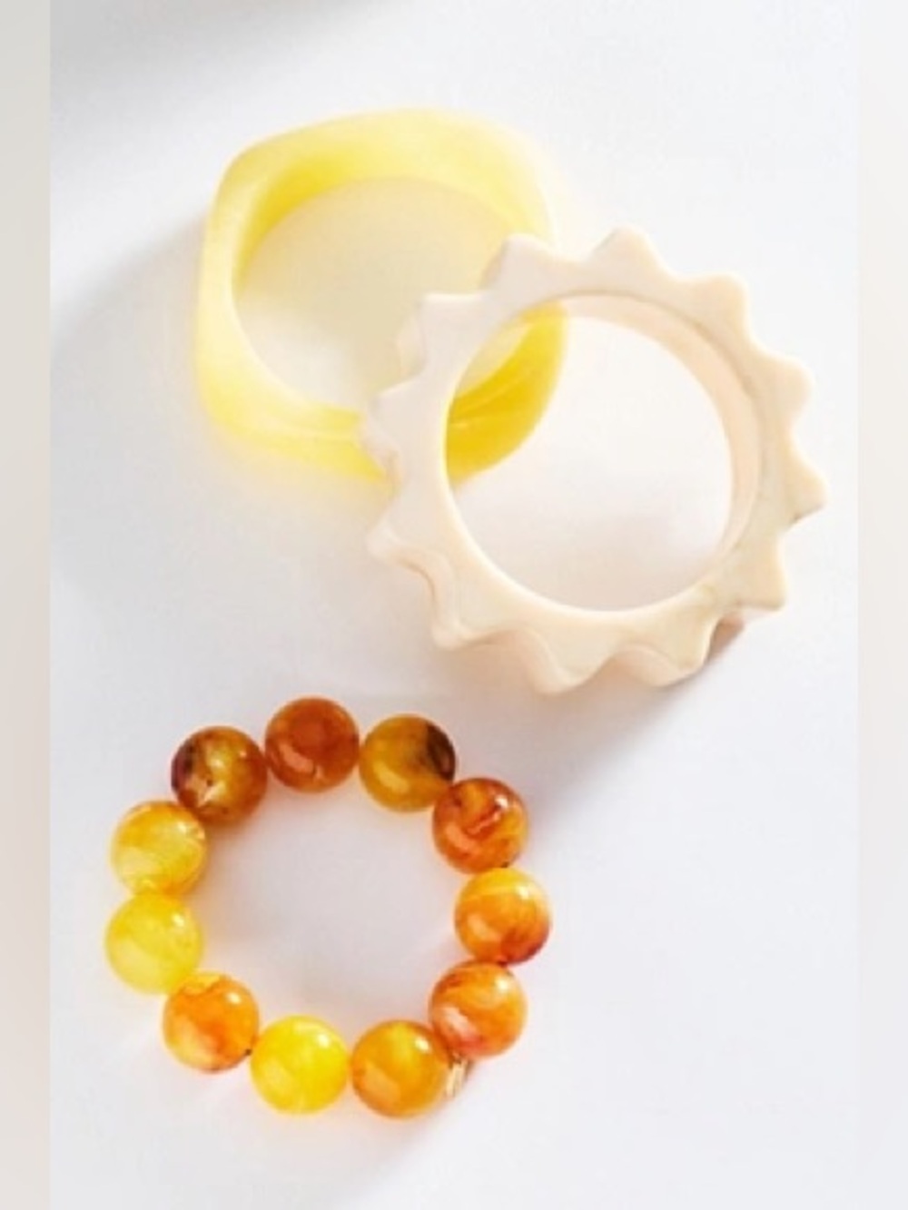 Anthropologie RESIN BANGLES, SET OF 3 💛